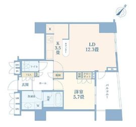 サンウッド品川天王洲タワー 5階 間取り図