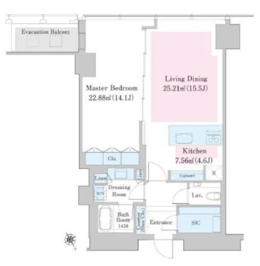 ラ・トゥール新宿ファースト 3201 間取り図
