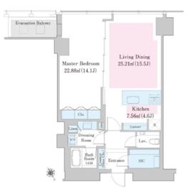 ラ・トゥール新宿ファースト 3201 間取り図