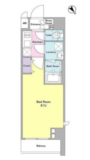 デルックス田端 707 間取り図