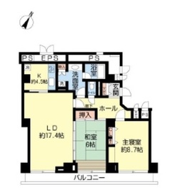 プラティーヌ田町 166 間取り図