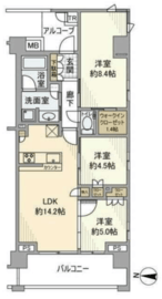 グランドメゾン鷺沼ザ・ヴィラ 3階 間取り図