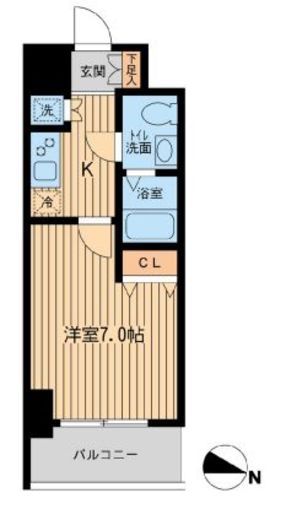 KDXレジデンス立川 1308 間取り図