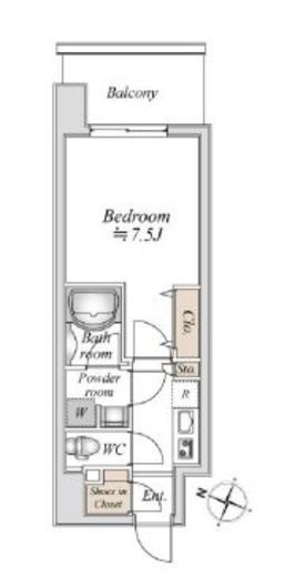 板橋本町ステーションレジデンス 8階 間取り図