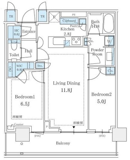パークタワー西新宿 3206 間取り図