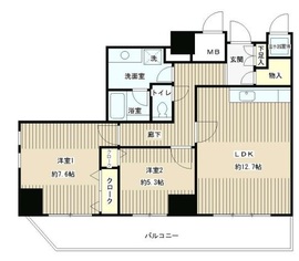 トレステージ目黒 1404 間取り図