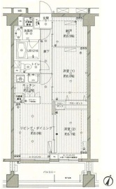 コスモリード西馬込 203 間取り図