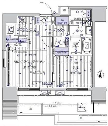 ヴァレッシア上野North CityⅡ 11階 間取り図