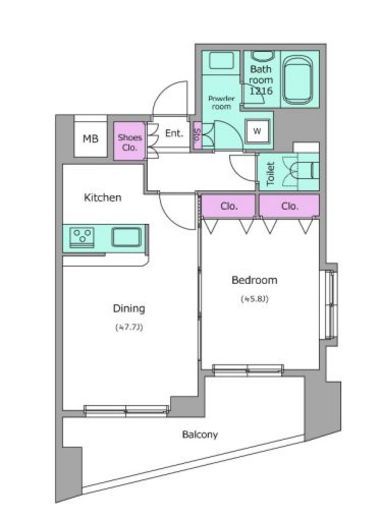 アーバネックス戸越銀座 709 間取り図