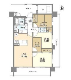 グラーナ上野 603 間取り図