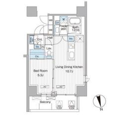 ヴェルデコート西新宿 301 間取り図