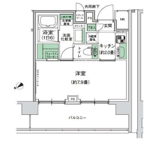 スタイリオ梶が谷 201 間取り図