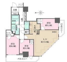 パークハウス清澄白河タワー 15階 間取り図