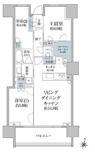 パークシティ高田馬場 9階 間取り図