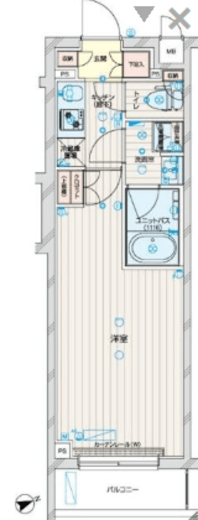 ルーブル武蔵新城七番館 208 間取り図