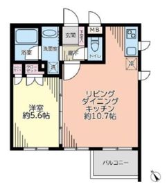 コムロンド千駄ヶ谷フラッツ 2階 間取り図