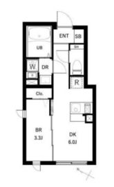 コンポジット品川戸越 201 間取り図