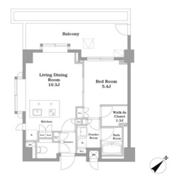 コスモリード恵比寿 202 間取り図