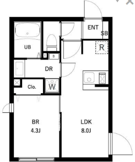 コンポジット品川戸越 304 間取り図