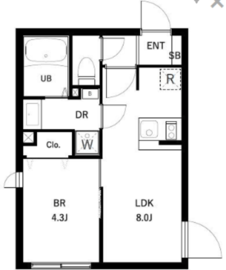 コンポジット品川戸越 304 間取り図