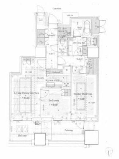 三田ガーデンヒルズ PARK MANSION 3階 間取り図