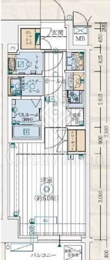 エステムコート横濱大通り公園 7階 間取り図