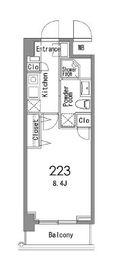 カスタリア中目黒 223 間取り図