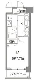 カスタリア中目黒 416 間取り図