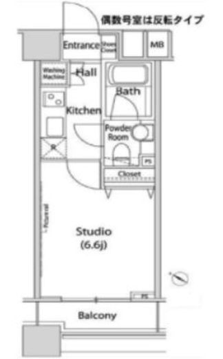 ファーストリアルタワー新宿 612 間取り図