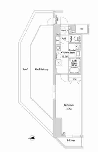 BLESS西巣鴨 801 間取り図