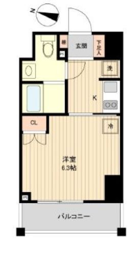 レノス新子安 810 間取り図