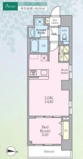 ロレーヌ東陽 801 間取り図
