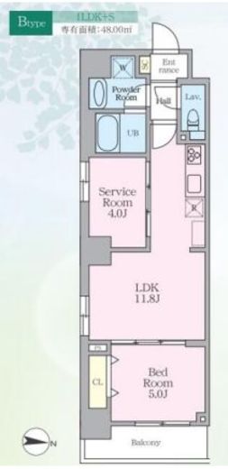 ロレーヌ東陽 802 間取り図
