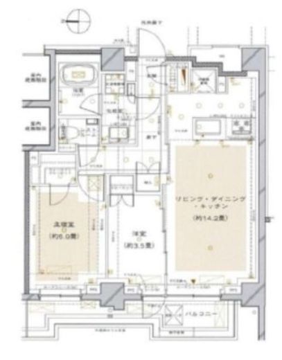 ディアナコート二子玉川翠景 5階 間取り図