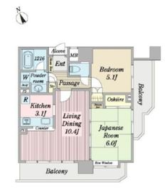 藤和シティホームズ御茶の水 8階 間取り図