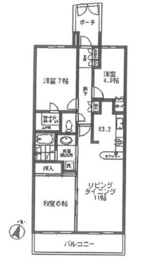 フジトピア目黒祐天寺 1階 間取り図
