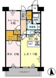 ロイヤルパークス西新井 820 間取り図