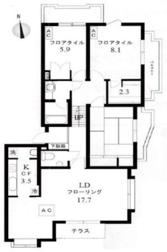 グランドメゾン北新宿 1階 間取り図