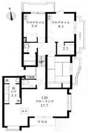 グランドメゾン北新宿 1階 間取り図