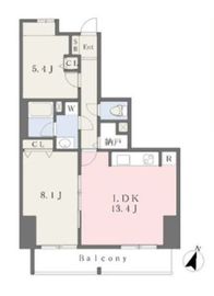 SS.FLAT神楽坂south 1302 間取り図