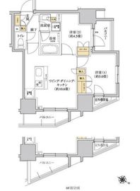 グレーシアフィット三軒茶屋 1203 間取り図