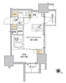 グレーシアフィット三軒茶屋 104 間取り図