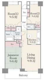 板橋パークホームズ 10階 間取り図