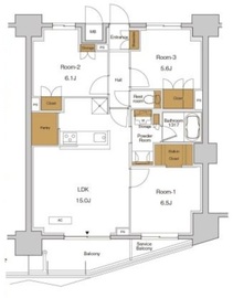 RJRプレシア東十条ガーデン 1018 間取り図