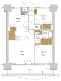 RJRプレシア東十条ガーデン 1017 間取り図