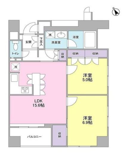 グランカーサ銀座イースト 303 間取り図