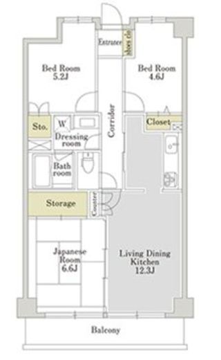 アーバンパーク三ツ池公園 2階 間取り図