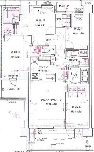 プラウド都立大学 5階 間取り図