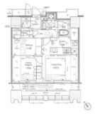 プラウドタワー渋谷 18階 間取り図
