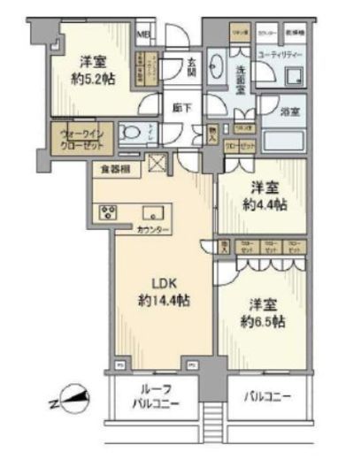 ブランズ牛込柳町 6階 間取り図